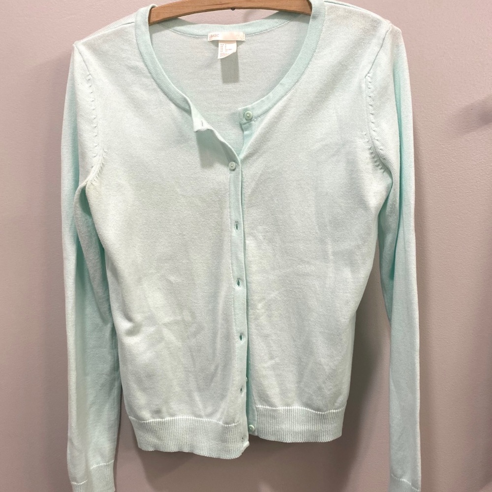 H&M Basic Sweater Mint Green